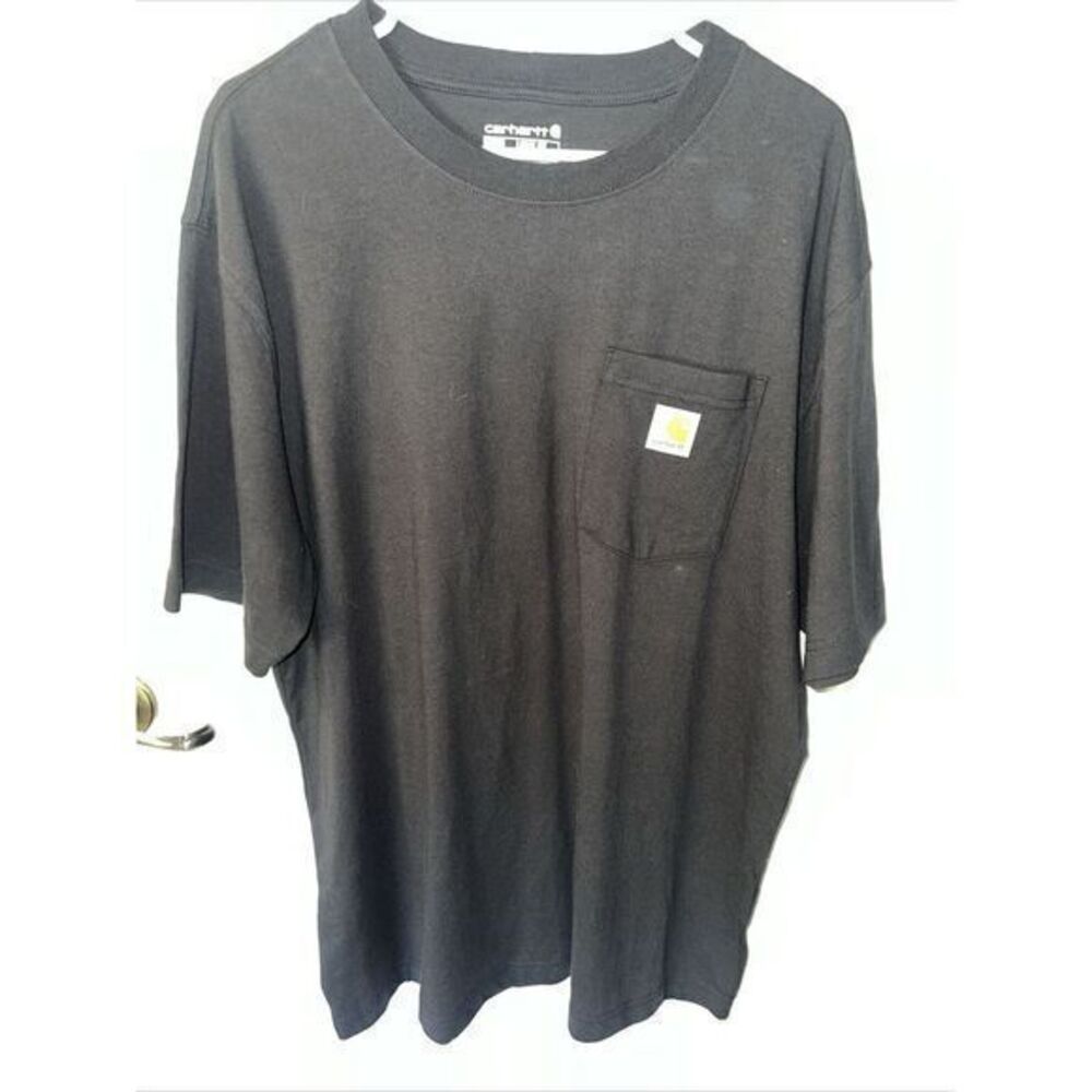 Carhartt Men's Black Loose Fit Crew Neck Short Sleeve T-Shirt Size Large